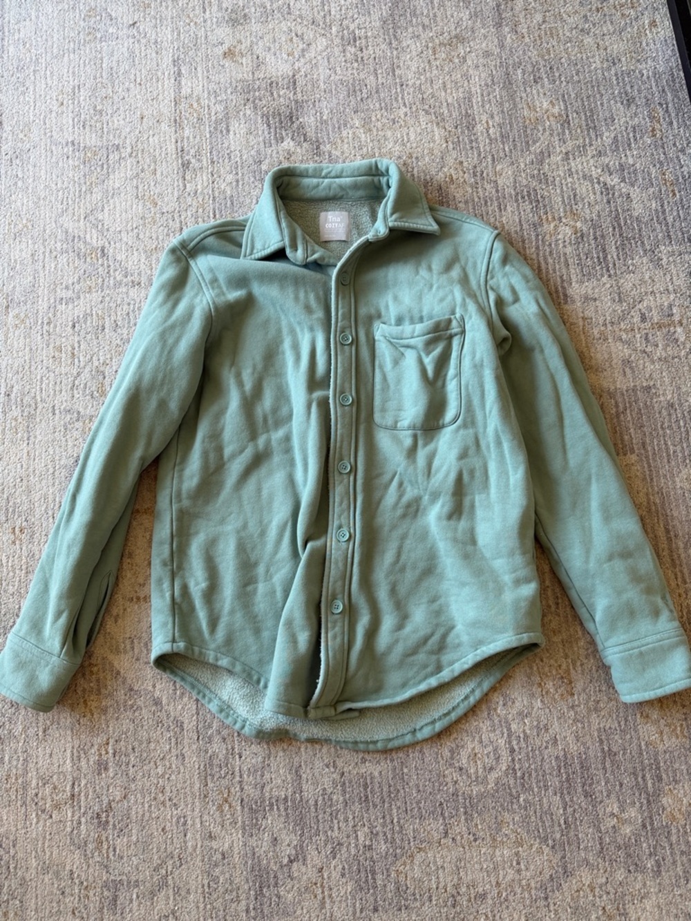 TNA CozyAF Fleece Jacket in Sage Green